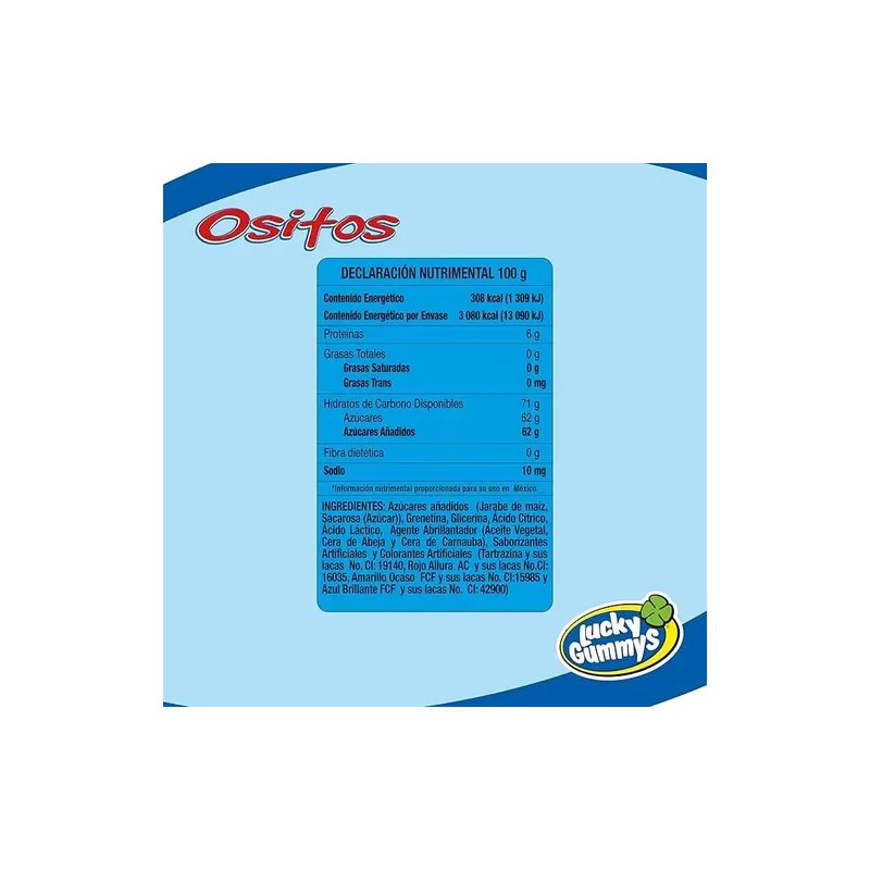 Lucky Gummys Ositos Gomitas De Frutas 1kg