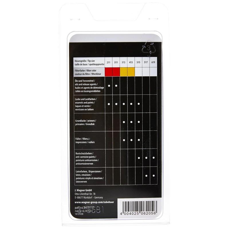 WAGNER Filter XS-S for WAGNER Paint Sprayers ControlPro 250M/250R/350M/350R, 2