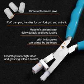 SPEEDWOX 6" Eyeglass Adjustment Frame Bending Bridge Temple Pliers Nylon Jaw Optical Eyeglass Frame Repair Assembly & Adjustment Hand Tools with Screwdriver and Glasses Cloth