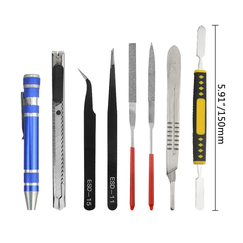 BXQINLENX Professional 46 PCS Plastic Model Tools Kit Modeler Basic