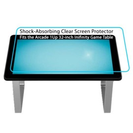 Photodon Shock-Absorbing Clear Screen Protector to fit the Arcade1Up 32-inch HD Touchscreen Infinity Game Table with Installation Kit