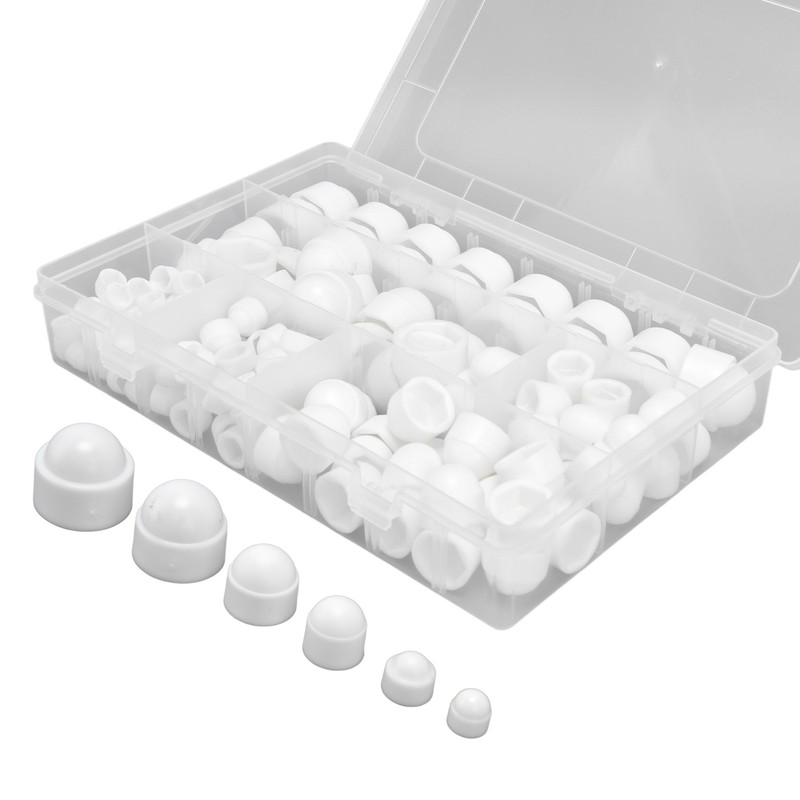 160Pcs Hex Nut Cover Bolt Screw Caps Assortment Kit M4