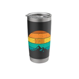 Divide Colorado Retro Vintage Sunset Mountains Stainless Steel Insulated Tumbler