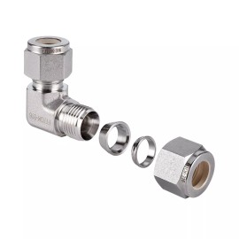 FITOK 316 Stainless Steel Tube Fitting Union Elbow 1/4" Tube OD, SS-LU-FL4