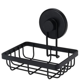 Envenzo Soap Dish Holder Wall Mounted Waterproof and Rustproof for Shower Bathroom Black