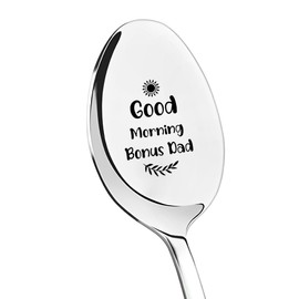 Bonus Dad Fathers Day Birthday Gifts from Son Daughter Bonus Daddy Father Thank You Gifts for Stepdad Step Dad Father's Day Presents for Stepfather Step Father Retirement Gift for Men Stepdad Spoon
