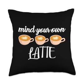 Latte Macchiato Lover Gift Coffee Love Funny Latte Macchiato Lover Quote Coffee Love Throw Pillow, 18x18, Multicolor