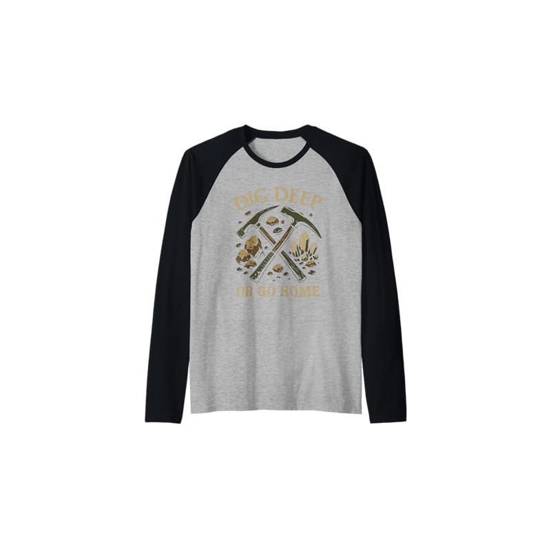 Rock Hound Geology Fossil Hunter Mineral Collector Gift Raglan Baseball