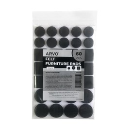 ARVO Felt Furniture Pads - 60 Pcs Chair Leg Floor Protectors, Felt Pads for Furniture Feet, Non-Slip Anti-Scratch for Hardwood Floors, Chair Legs - Black