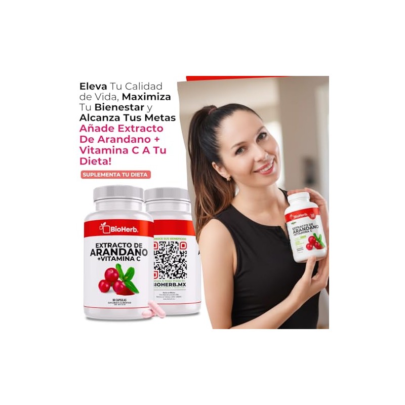BioHerb® | Arándano Rojo Orgánico + Vitamina C | 90