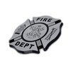 Firefighter Support Black Accent Chrome Auto Emblem