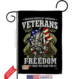 Breeze Decor Freedom Garden Flag Pack Armed Forces Day All Branches Support Honor United State American Military Veteran Applique House Banner Small Yard Gift Double-Sided, Made in USA