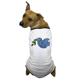 CafePress Holiday Peace Bird Dog T Shirt Dog T-Shirt, Pet Clothing, Funny Dog Costume