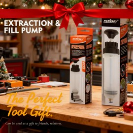 HORUSDY 200cc Oil Extractor Pump with Hose, Manual Fluid Suction Pump for Transmission, Brake, Power Steering and Gear Oil, Lightweight Oil Change Syringe Tool for Automotive and Small Engines