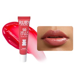 Ruby Kisses So Jelly Tinted Lip Balm, Hydrate & Non-Sticky Nourishing Lip Gloss Treatment, Glossy Finish, Hydrating Balm Buildable Customize Tint (Cherry)