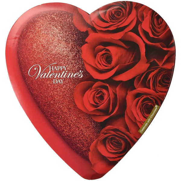 Elmer Celebrate con chocolates surtidos, caja de corazón de San Valentín de 6.8 onzas (diseño de rosa varia)