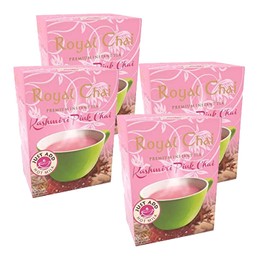 Royal Chai Kashmiri Pink Sweetened 200g (Pack of 4) – Premium Instant Tea – Kashmiri Tea – Natural – Instant Kashmiri Indian Tea