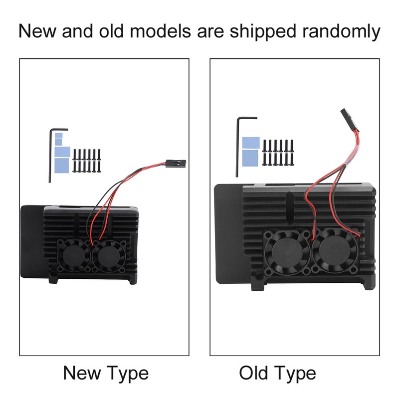 Aluminum Case with Dual Fan Cooling Shell for Raspberry Pi