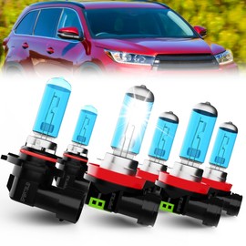 SPBRTBUB Headlight Bulbs Compatible with GMC Terrain 2010-2018 Halogen Front Bulb Combo,9005/HB3 High Beam + H11/H8/H9 Low Beams + h11 Fog Light, Pack of 6