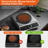 FwQoFvk 4 Pcs Thermochromic Induction Cooktop Protector, Induction Cooktop Protective