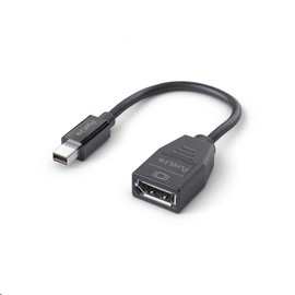 PureLink mini DisplayPort auf DisplayPort Adapter, 4K Ultra HD 60Hz, 21,6GB/s Bandbreite, vergoldete Steckkontakte, 0,15m, schwarz