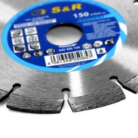 S&R Diamond Cutting Disc 150 mm, Segment, for Window Renovation with BEPo, Aluminium Windows, Wooden Windows, Plastic Windows, Concrete, Brick, Tiles