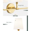 METWET Bathroom Light Fixtures, Brushed Gold Vanity Lights with Flared