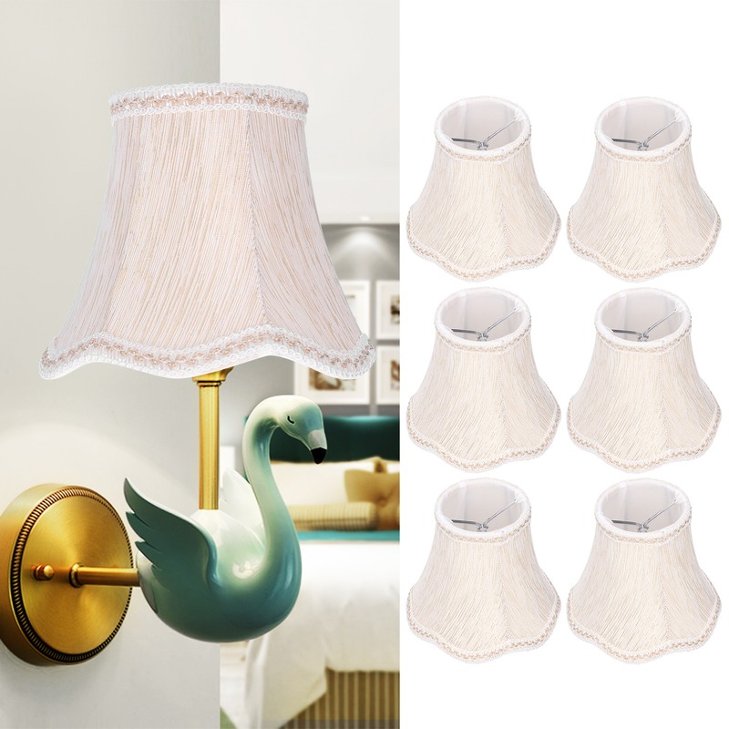 6Pcs European Style Lampshade Cloth Lamp Shade Chandelier Wall Light