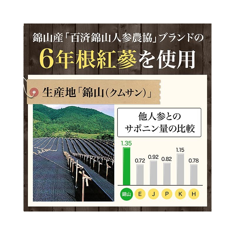 6年根・高麗紅参エキスパワースティック 10ml×10本 錦山人参農協 ／ 高麗人参エキス 朝鮮人参 紅人参 紅参 ginseng