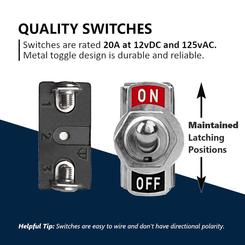 MGI SpeedWare 4 Gang Metal Toggle Switch Panel, Safety Flip
