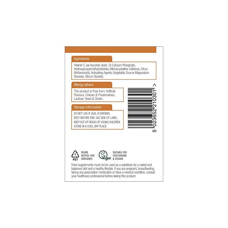 Natures Aid Natures Aid Vitamin C 1000mg Time Release with