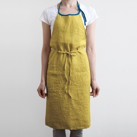 Lino e Lina Mira Mila A248 Mimosa, Women's, Men's, Kitchen, Plain, Linen, Linen, Simple, Long Length, Gift, Present