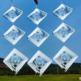 Bird Deterrents for Outside, Reflective Stainless Steel Bird Scare, Frog Wind Spinners outdoor Garden Decor, Bird Scare Devices to Keep Woodpeckers, Pigeons Away from Your House, Patio, Orchards