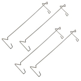 MEETOOT 4PCS 9CM CPU Cooler Computer Motherboard CPU Cooler Fan Buckle Silver Stainless Steel CPU Fan Fixing Clip Suitable for 9CM Fan