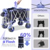 Sunula Collapsible Foldable Wagon Cart with 330lbs Weight Capacity, Heavy