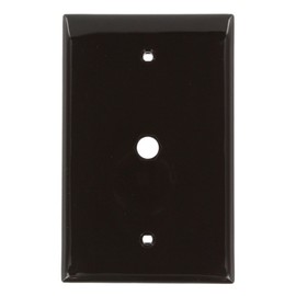 Leviton 40539-HMB Midsize Video Wall Jack, Hexagonal Opening, Brown