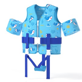 DOOHALO Toddler Swim Vest Kids Swimming Training Vest with Arm Shoulder Float for Boys Girls Suitable for Age 1 to 8 Years 20Ibs - 46Ibs