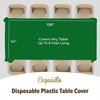 Exquisite 4-Pack Emerald Green Plastic Table Cloth - 54In. x