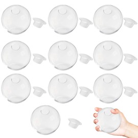 10 Stück, Stressball Selber Machen, Squishy Ball, Stress Balls for Children Adults, Squishy Ball DIY Kit, 6 cm TPR Transparente Hüllen, Für Entspannung Und Kreativität