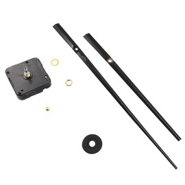 Coufce High Torque Long Shaft Clock Black Mechanism Kit Quartz DIY Wall Clock Movement Mechanism Metal Clock Needle Kit 312 mm/ 12.3 Inch Long Spade Hands