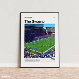 The Swamp Florida Gators Stadium Poster, Sports Poster - Size: 8x20 inch (20cm x 51 cm)