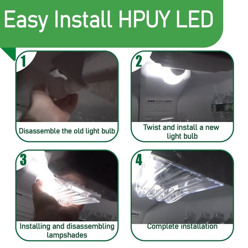 HPUY W11125625 Refrigerator LED Light Bulb 5W 60HZ E26/E27 Universal