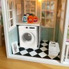 Cyraft 1:12 Scale Miniature Electric Washing Machine and Laundry Set,