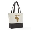 CafePress African Art Canvas Tote Top Zipper Closure