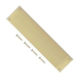 TERF® 300mm X 75mm Traditional Type Victorian Finger Plate Light Polished Brass 300mm X 75mm (12'' X 3'') Door Push Plate Finger plate Including Fixing Screw - Pack of 1