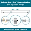 Silver Extra Long Curtain Rod 30 to 254 inch, Heavy