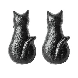 EIiegh Cat Drawer Handle,Antique Cast Iron Drawer Knob for Dresser Drawer Cupboard Cabinet (2)