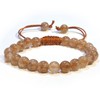 Sunstone Crystal Bracelet – Gemstone Bead Bracelet with Adjustable Macrame