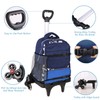 Backpack Trolley, Wheeled Cart Aluminum Alloy, Folding Trolley Cart for