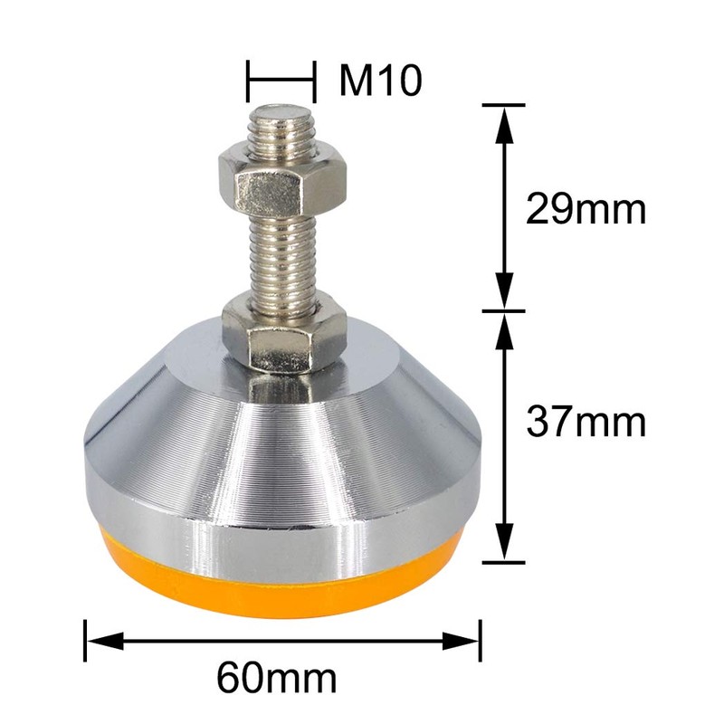 Wolfride 2Pcs Machine Leveling Feet Heavy Duty M10 Thread Adjustable
